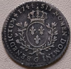 Vingtième d'écu au bandeau 1744 G