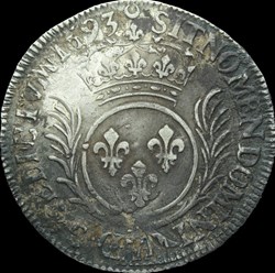 Demi écu aux palmes 1693 Paris