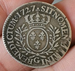 Cinquième d'écu aux branches d'olivier 1727 G