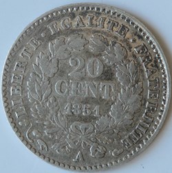 20 Centimes Cérès - 1851 A