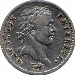 Demi Franc - Laurée Empire - 1809 A