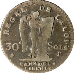 Constitution - 30 Sols François 1792 Limoges