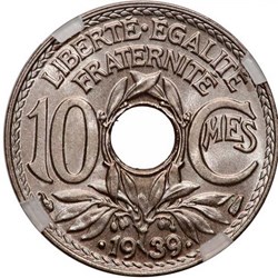 Dix Centimes Lindauer Maillechort 1939