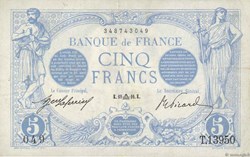 5 Francs Bleu
