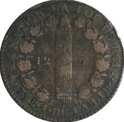 Constitution - 12 Deniers Français 1792 Strasbourg