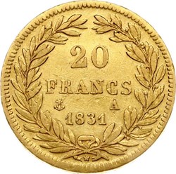 Louis-Philippe - 20 Francs - Tiolier, tranche en relief