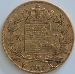 Louis XVIII - 20 Francs Buste Nu - 1817 A
