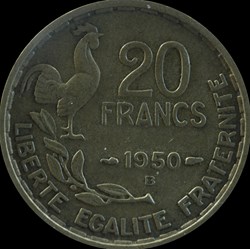Vingt Francs Guiraud - 3 faucilles