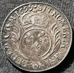 Demi écu aux palmes 1695 G