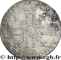 Quart d'écu aux 8L 1693 G