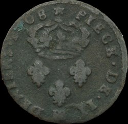 Deux Deniers à la légende latine 1708 BB
