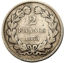 Louis-Philippe 1er - 2 Francs - 1833 A