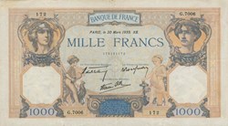 1000 Francs Cérès et Mercure modifié