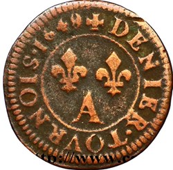 Denier Tournois 1649 A