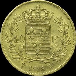 Louis XVIII - 40 Francs - 1818 W