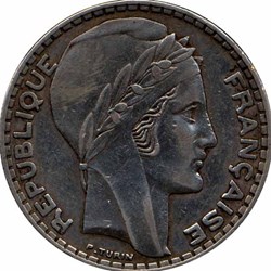20 Francs Turin Argent - 1933