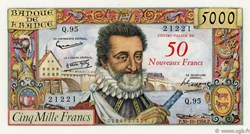 50 Nouveaux Francs sur 5000 Francs Henri IV