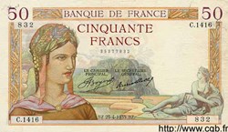 50 Francs Cérès