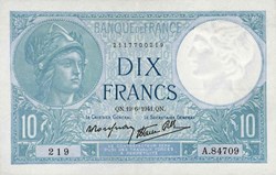 10 Francs Minerve type modifié