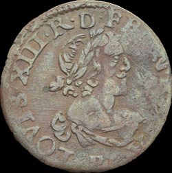 Louis XIII - Double Tournois de Tours Type 19 1639 - CGKL.476