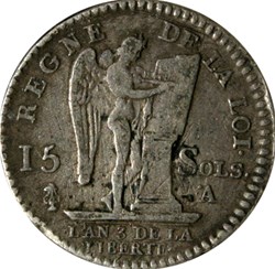 Constitution - 15 Sols François 1791 *Paris