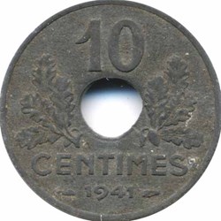 Dix Centimes Etat Français - Grand module