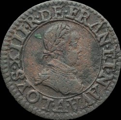 Louis XIII - Double Tournois de Paris Type 1 1613 - CGKL.386