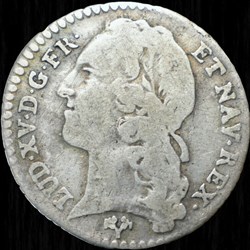 Dixième d'écu au bandeau 1745 G