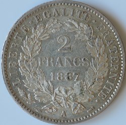 Deux Francs Cérès avec légende