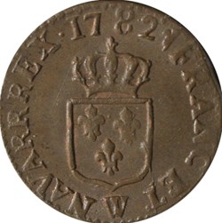 Liard à l'Ecu 1782 W