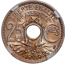 Vingt-Cinq Centimes Lindauer Maillechort
