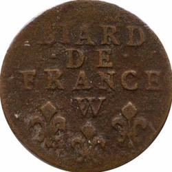 Liard de France au buste nu 1714 W