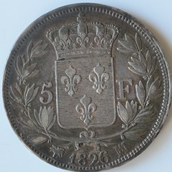 Charles X - 5 Francs Type 1 - 1826 MA