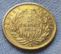 Napoléon III - 5 Francs Tête nue - Petit module tranche lisse