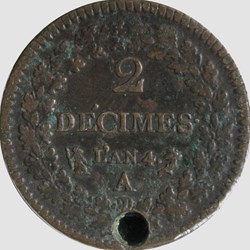 2 Décimes - An 4 A
