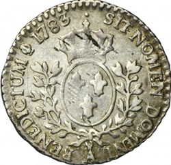 Vingtième d'écu au petit buste fort 1783 Paris