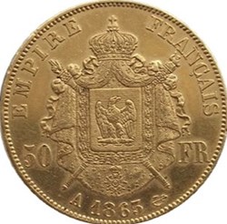 50 francs Napoléon III, tête laurée, FACTICE pour le Film “Le