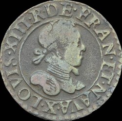 Louis XIII - Double Tournois d'Amiens Type 2 1615 - CGKL.264