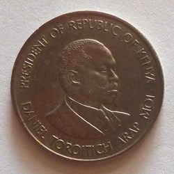 1 Shilling Arap Moi - 1980