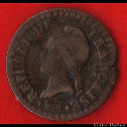 Consulat / Directoire - 1 centime Dupré - AN 6 - Paris