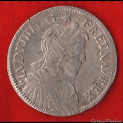 Demi-écu à la méche longue - 1660 - Angers