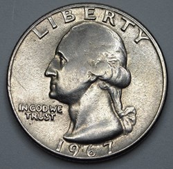 1/4 dollar ( 25 cents ) - 1967