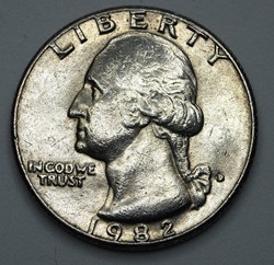 1/4 dollar ( 25 cents ) - 1982 D