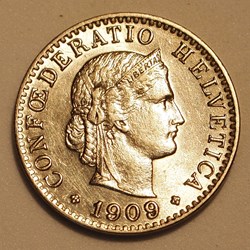 20 Centimes - 1909 B