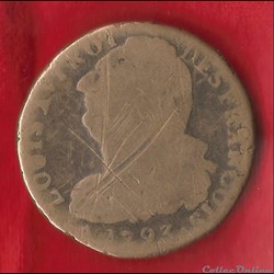 2 Sols - 1793 - Orléans (sans lettre d'atelier)