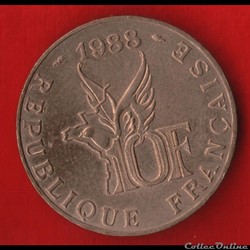 10 Francs - Roland Garros - 1988