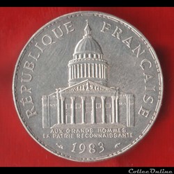100 Francs - Panthéon - 1983