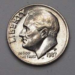 1 dime ( 10 cents ) - 1987 P