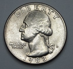1/4 dollar ( 25 cents ) - 1983 D