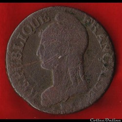 Consulat / Directoire - 5 centimes Dupré - AN 5 - Paris